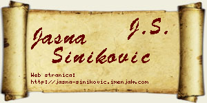 Jasna Šiniković vizit kartica